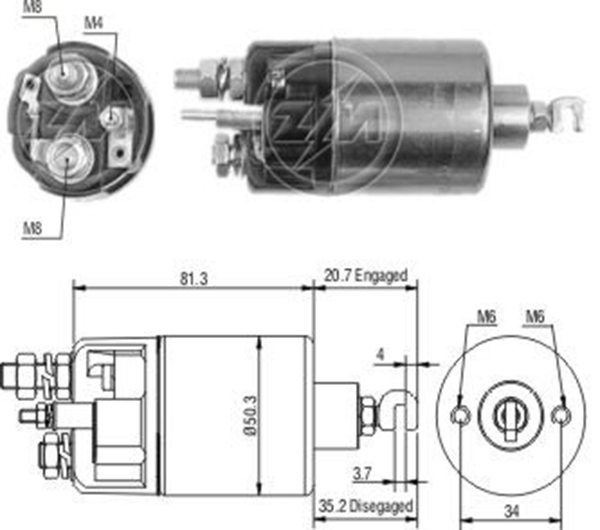 MARS OTOMATIGI 12V CHRYSLER - DODGE CHARGER - OMNI / CHRYSLER - PLYMOUTH HORIZON - TURISMO