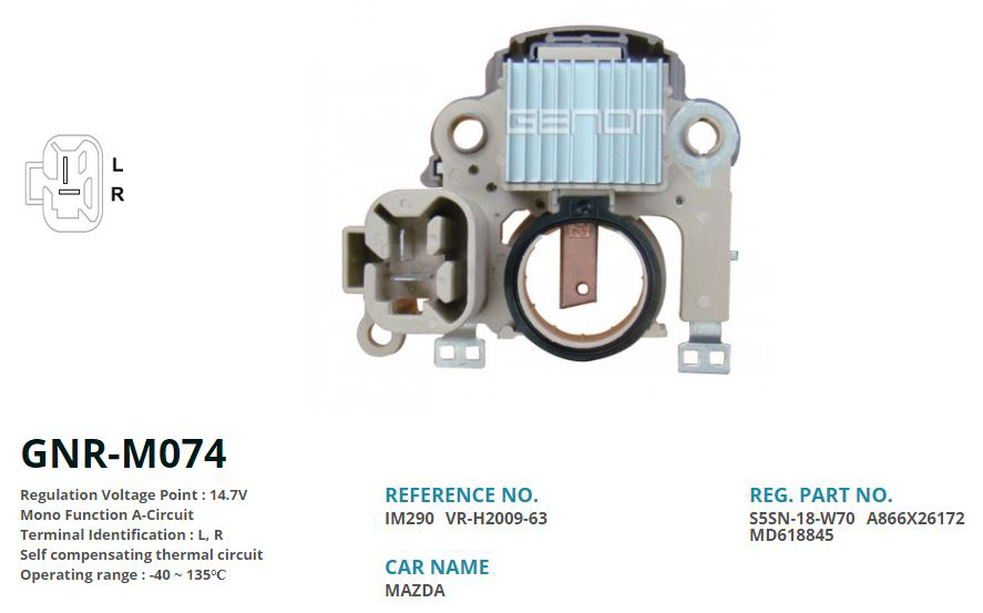 ALTERNATOR KONJEKTOR 12V MAZDA (L, R)