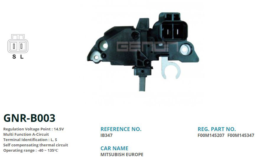 ALTERNATOR KONJEKTOR 12V MITSUBISHI CARISMA (L. S)