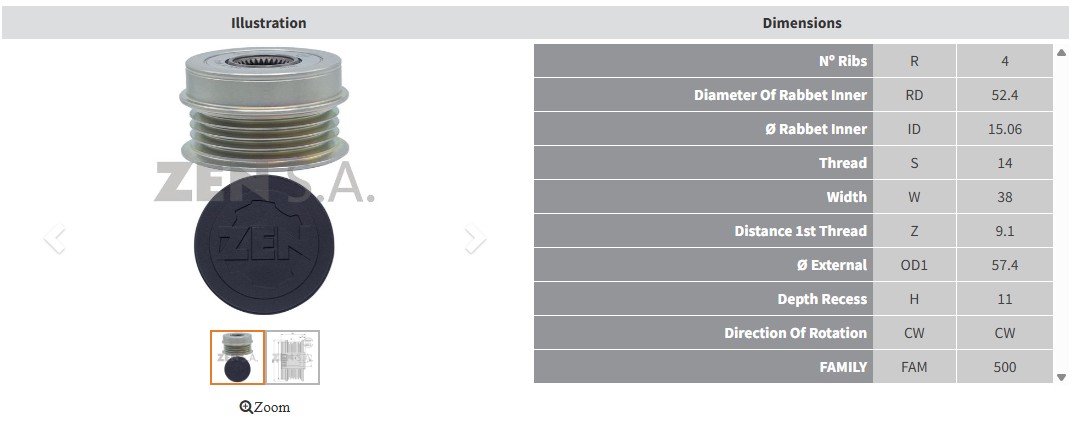 ALTERNATOR KASNAK TOYOTA YARIS - AURIS - VERSO - COROLLA 1.33 (4 KANAL)