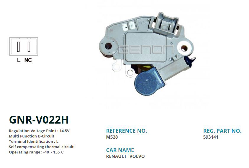 ALTERNATOR KONJEKTOR 12V RENAULT TWINGO / LAGUNA / VOLVO 2 FIS (L)