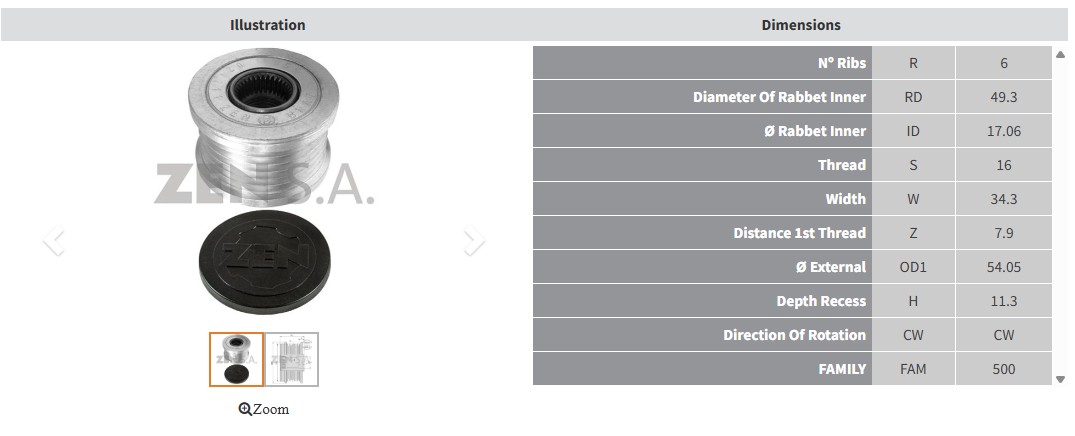 ALTERNATOR KASNAK RENAULT LAGUNA - MASTER - TRAFIC 1.9 DCI - 2.5 DCI / OPEL MOVANO - VIVARO 1.9 DTI - 2.5 DTI / NISSAN