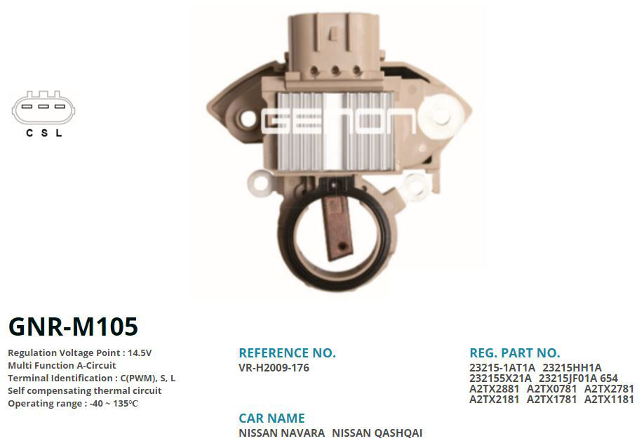 ALTERNATOR KONJEKTOR 12V NISSAN NAVARA - QASHQAI (A2TC0781 - A2TX1781) (C(PWM), S, L)