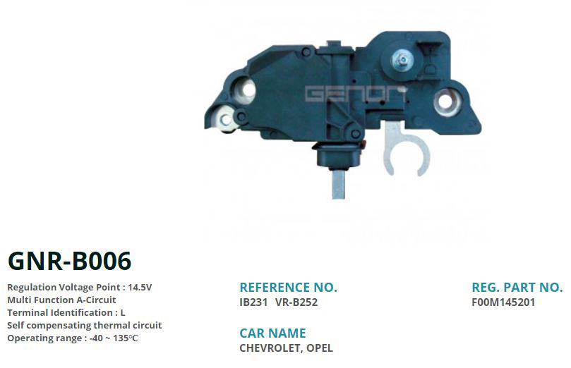 ALTERNATOR KONJEKTOR 12V OPEL ASTRA - CORSA - ZAFIRA 14MM (L)