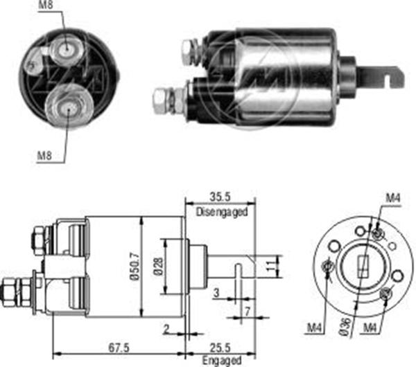 MARS OTOMATIGI 12V HONDA CR - V - CRX - CIVIC - CONCERTO - INTEGRA - JAZZ (UZUN PISTON)