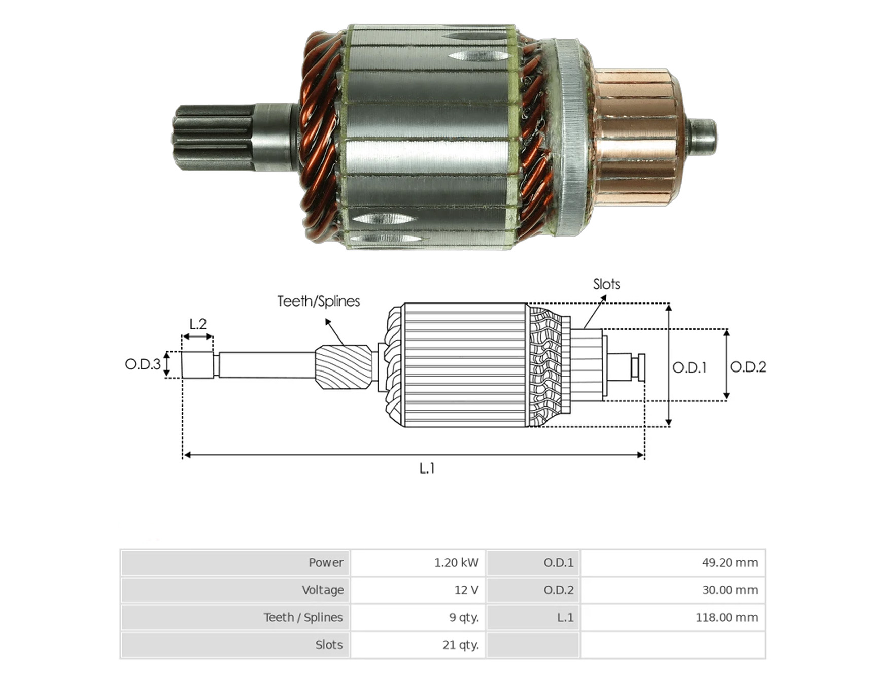 MARS KOLLEKTORU 12V 9 DIS TOYOTA / ISUZU / HONDA / KUBOTA