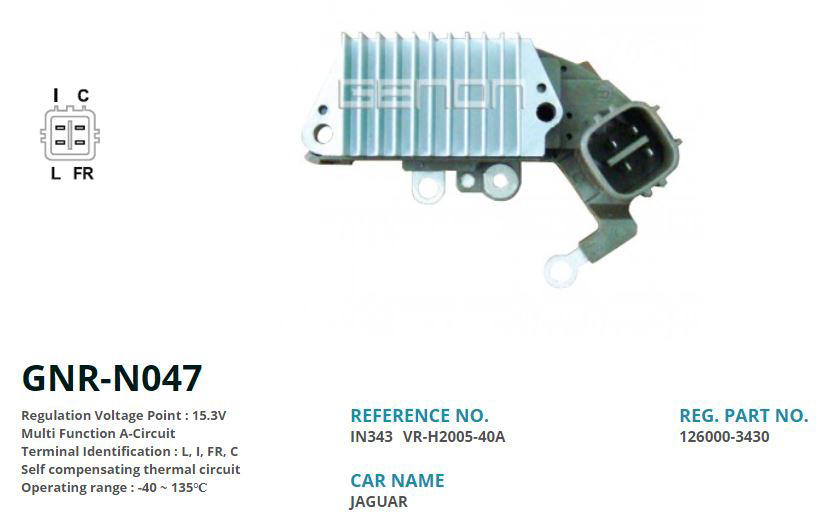 ALTERNATOR KONJEKTOR 12V JAGUAR (L, I, FR, C)