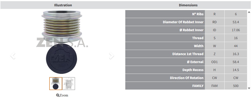 ALTERNATOR KASNAK FORD B MAX - C MAX - TOURNEO CONNECT - TRANSIT COURIER 1.5 TDCI/1.6 TDCI - FOCUS 1.5 TDCI/1.6TDCI/2.