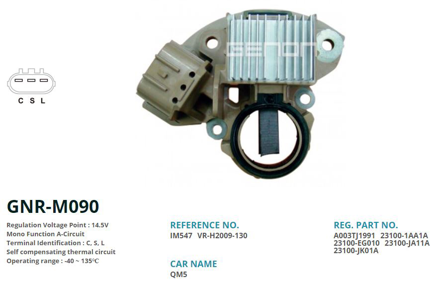 ALTERNATOR KONJEKTOR 12V INFINITI (A3TJ1991) (C, S, L)