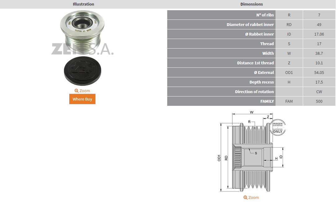 ALTERNATOR KASNAK NISSAN QASHGQI - X-TRAIL / OPEL MOVANO / RENAULT / VAUXHALL (7 KANAL)