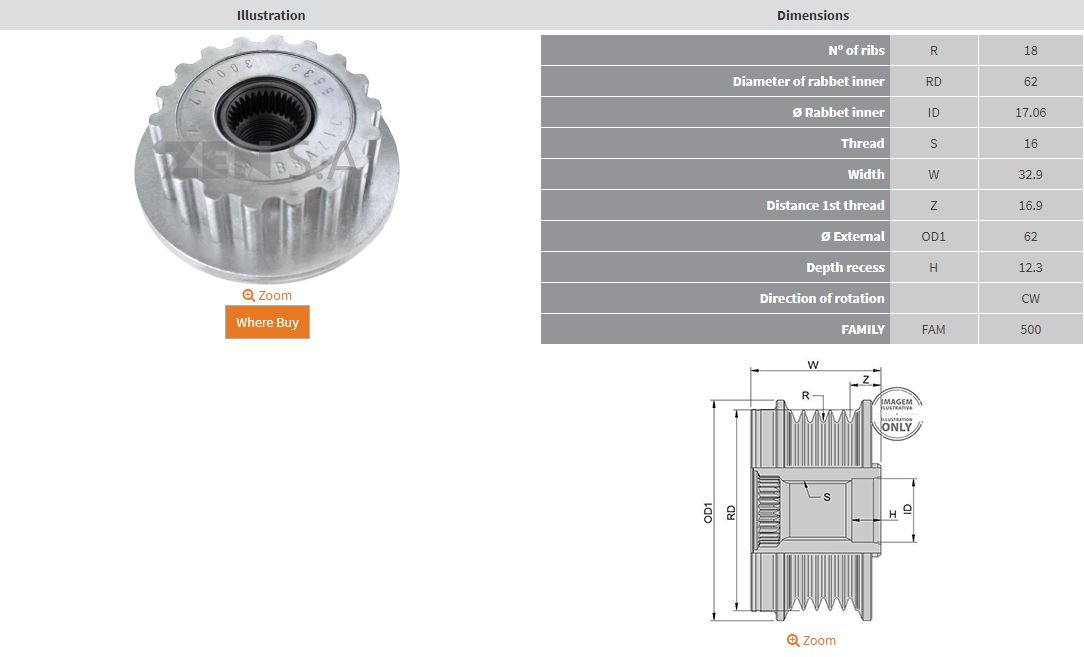 ALTERNATOR KASNAK VOLKSWAGEN T5 2.5 TDI - TOUAREG 2.5 TDI - TRANSPORTER V 2.5 TDI (18 KANAL)