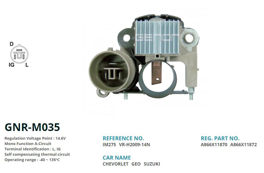 ALTERNATOR KONJEKTOR 12V SUZUKI ALTO - VITARA - SAMURAI (L, IG)