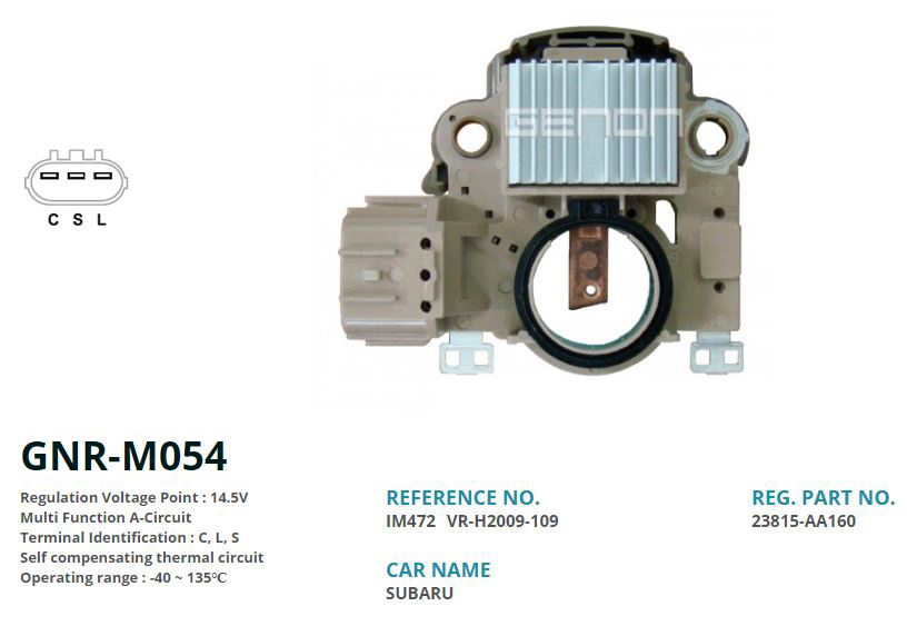 ALTERNATOR KONJEKTOR 12V SUBARU (C, L, S)